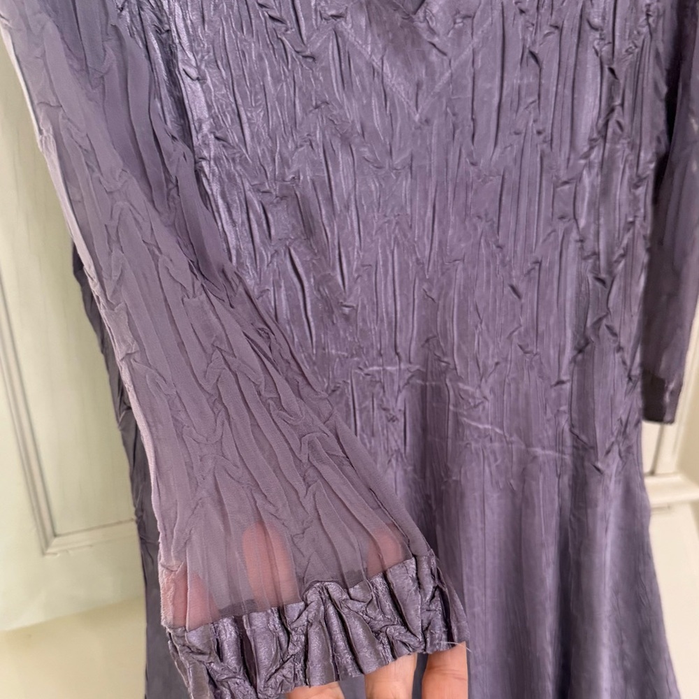 KOMAROV Midnight Crocus color 3/4 length  dress size L - Picture 5 of 13